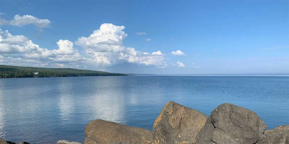 calm lake superior north shore